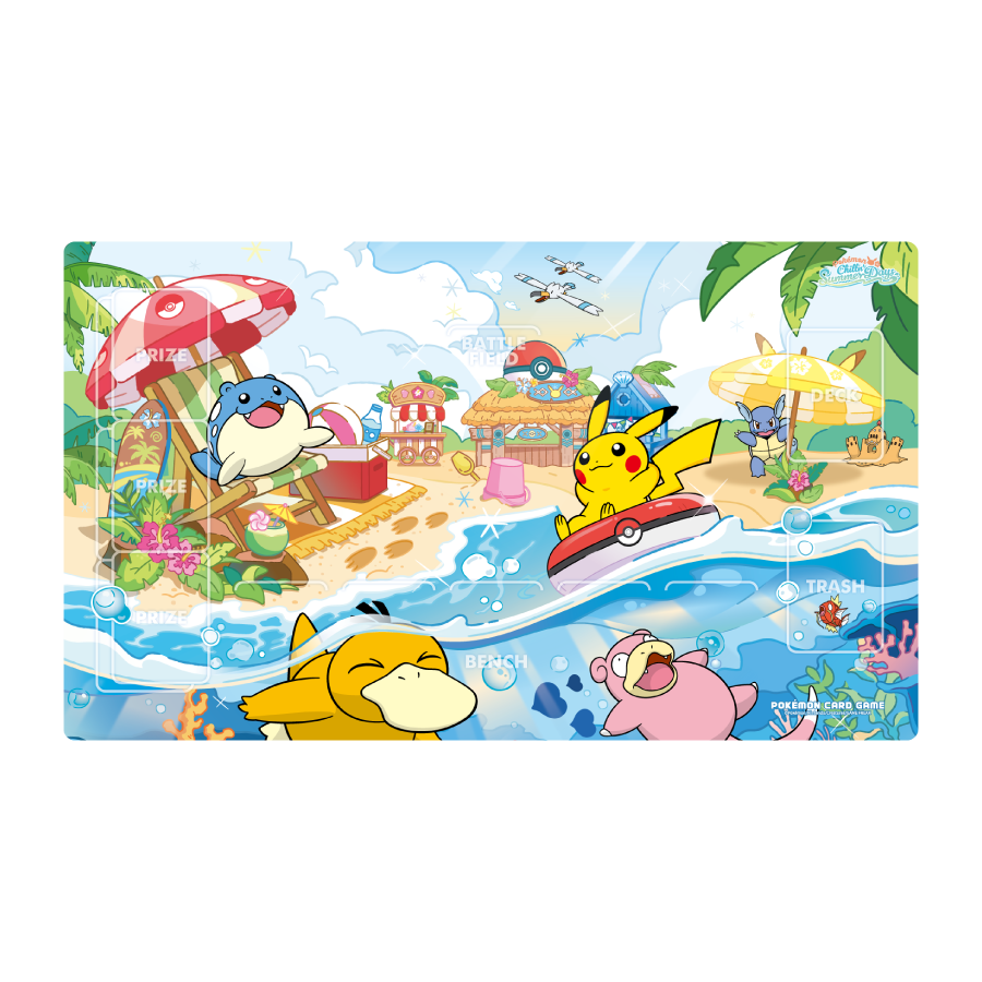 포켓몬 카드 게임 플레이매트 「Pokémon-Chillin’-Summer-Days---칠링 비치」