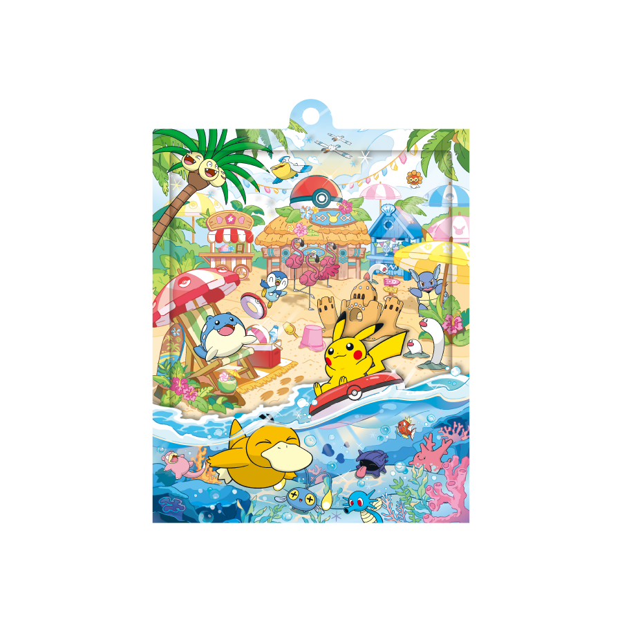 포켓몬 카드 게임 글리터 아크릴 카드 홀더 「Pokémon-Chillin’-Summer-Days---칠링 비치」